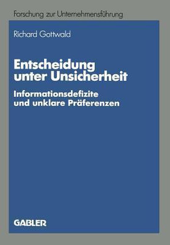 Entscheidung Unter Unsicherheit - cover
