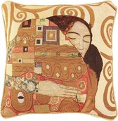 Signare Kussenhoes - Gobelinstof - Gustav Klimt - 3 - Kunst - Erfullung - 45 cm