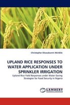 Upland Rice Responses to Water Application Under Sprinkler Irrigation