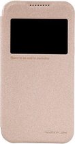 Nillkin Sparke Series Window View Leather Flip hoes HTC Desire 320 goud