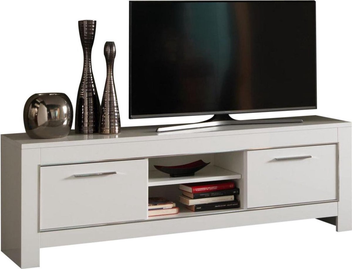 Modena tv meubel design van 160 cm in witte hoogglanslak | bol.com