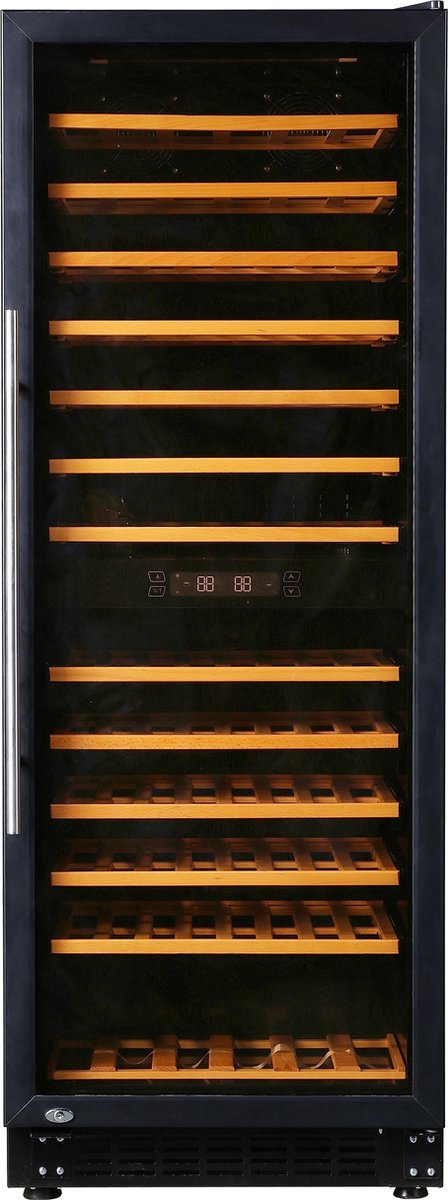 Bol.com Exquisit GCWK320 - Wijnkoelkast - Houten planken - 2 Zones - Wijnklimaatkast - 92 flessen - Wijnkoeler aanbieding