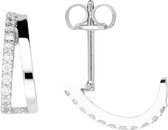 Glow 206.3033.00 - Oorknoppen - Witgoud - 11mm - Zirkonia