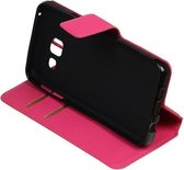 Roze Samsung Galaxy A3 2016 TPU wallet case - telefoonhoesje - smartphone hoesje - beschermhoes - book case - booktype hoesje HM Book
