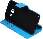 Blauw Samsung Galaxy A3 2016 TPU wallet case - telefoonhoesje - smartphone hoesje - beschermhoes - book case - booktype hoesje HM Book