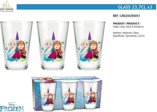 Hiel of herstel Set van 3 glazen van Disney Frozen (23.7cl) | bol.com