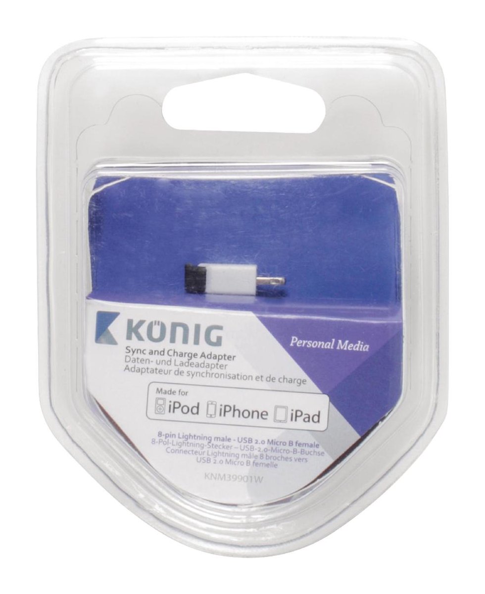 Konig Micro USB naar Lightning adapter