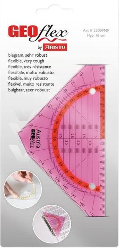 Verrast medley Willen WK18Geodriehoek Aristo GEOflex - 14cm flexibel neon roze | bol.com