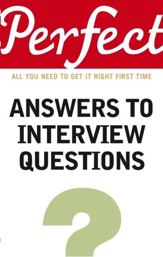 Perfect Answers To Interview Questions - cover