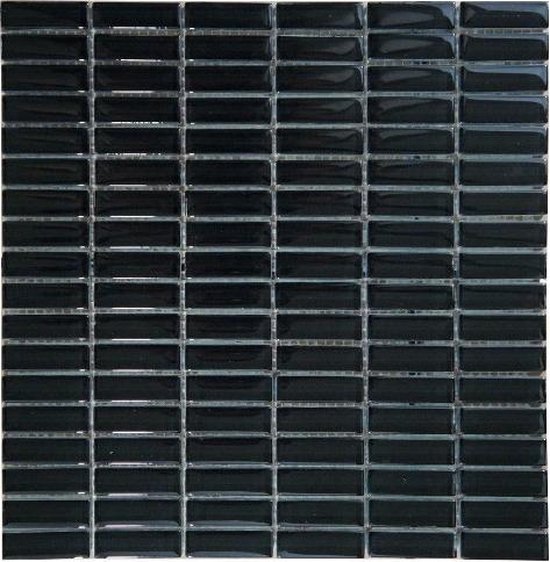 Mozaiek tegel 30x30 zwart glas | bol.com