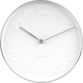 Wall clock Mr. White steel polished