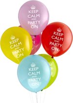 Neviti 'Keep Calm Party' verjaardag ballon assorti - Set-8