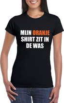 Mijn oranje shirt zit in de was t-shirt zwart dames - Oranje Koningsdag/ Holland supporter kleding XS