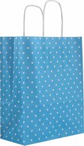 8 Baby Cadeautasjes - Blauw - 18x8x22cm - Papier - Babyshower Cadeau