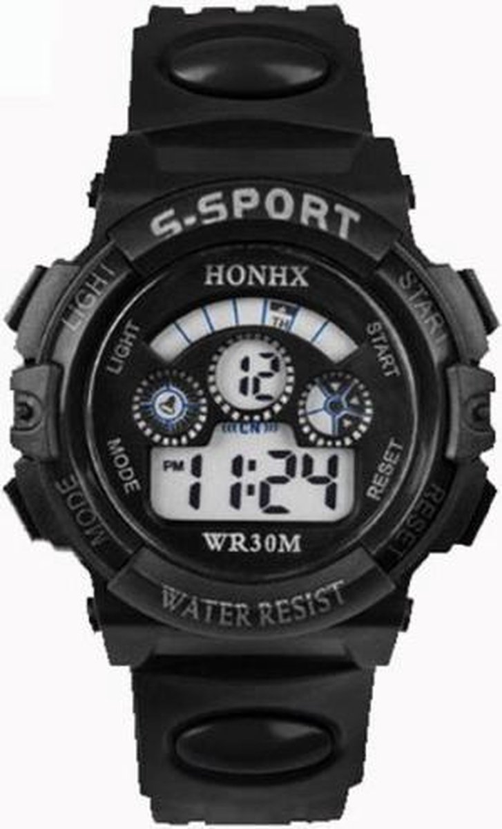 HONIX S-Sport - Horloge - 37 mm - Kunststof - Zwart