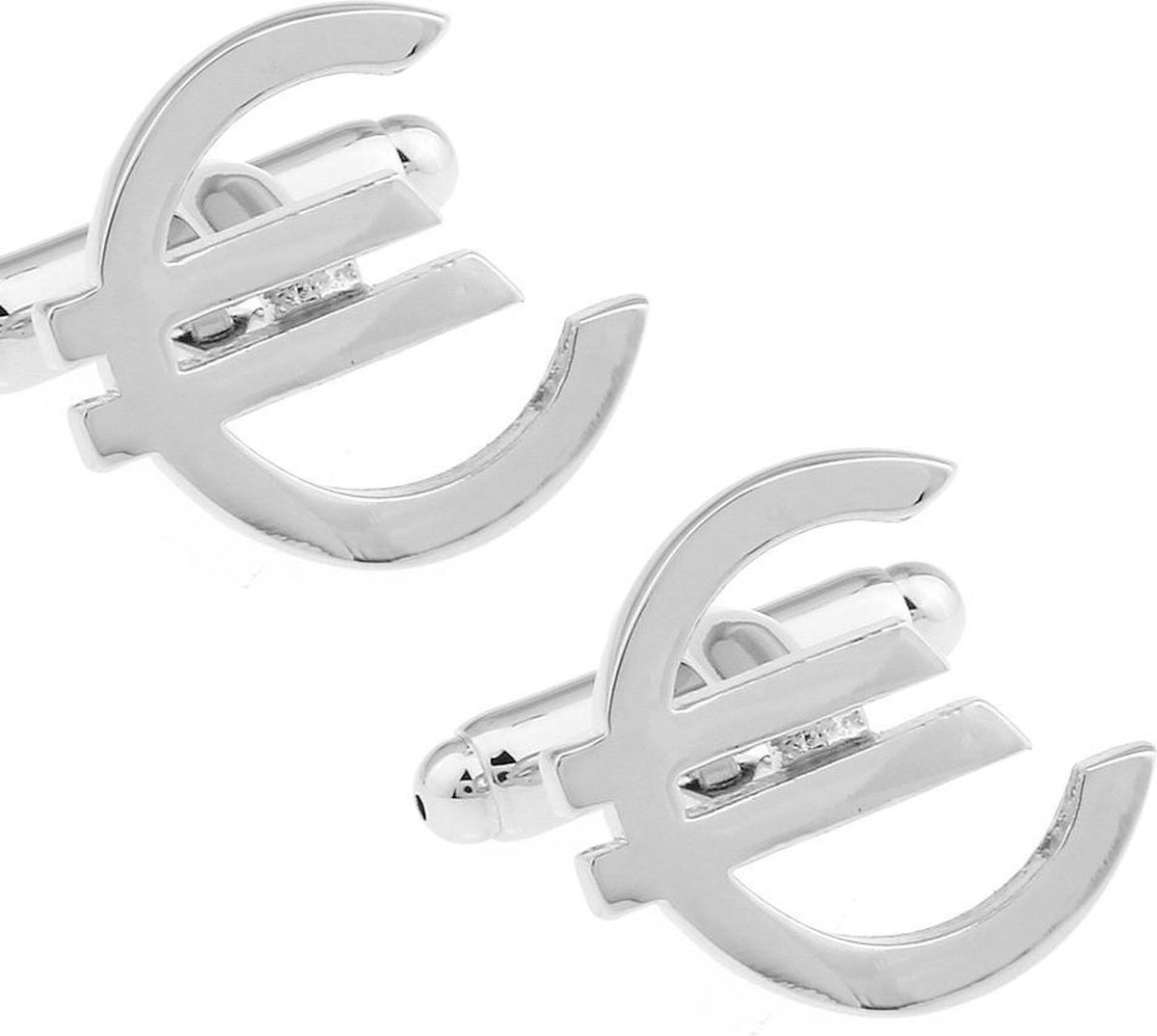 Amanto Manchetknopen Arluc - 316L Staal - Munt - Euro - 16x17mm