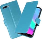Turquoise Wallet Case Hoesje voor Huawei Honor 10