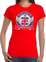 Rood United Kingdom drinking team t-shirt dames XS