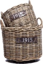 Rotan Bak Op Wieltjes - (D)50 x (H)42 cm