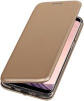Slim Folio Case - Book Case Telefoonhoesje - Folio Flip Hoesje - Geschikt voor Samsung Galaxy S8 - Goud