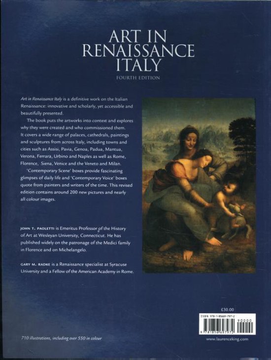 Art in Renaissance Italy, 4th edition, Gary M Radke 9781856697972