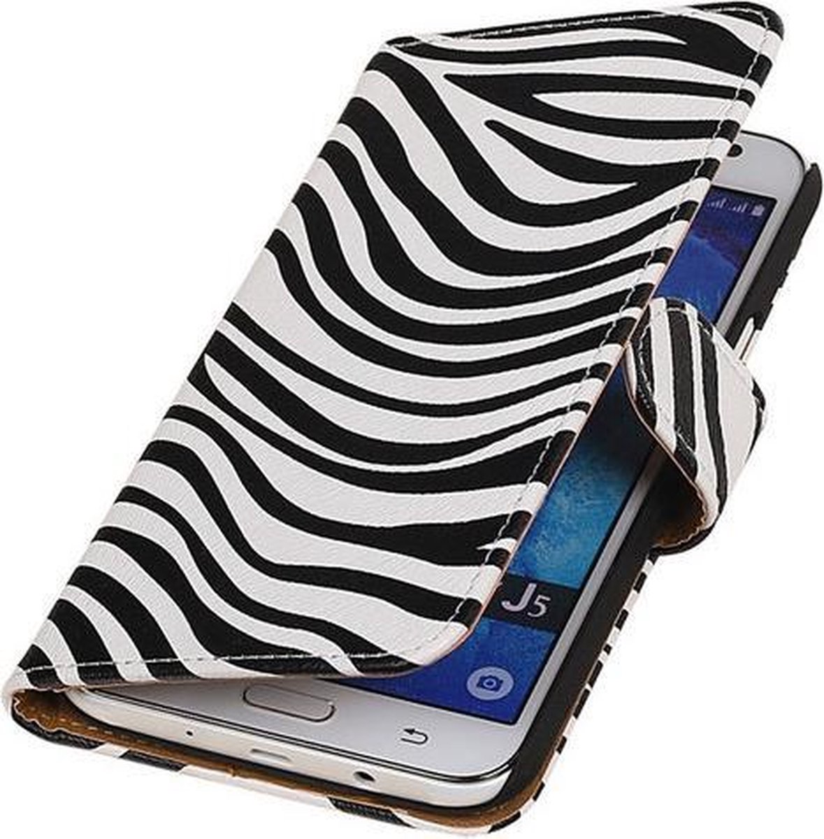 Samsung Galaxy J5 Zebra Booktype Wallet Hoesje - Cover Case Hoes