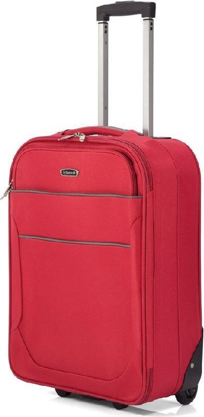 Benzi handbagage koffer - stof - 55 cm - Olot - rood | bol.com