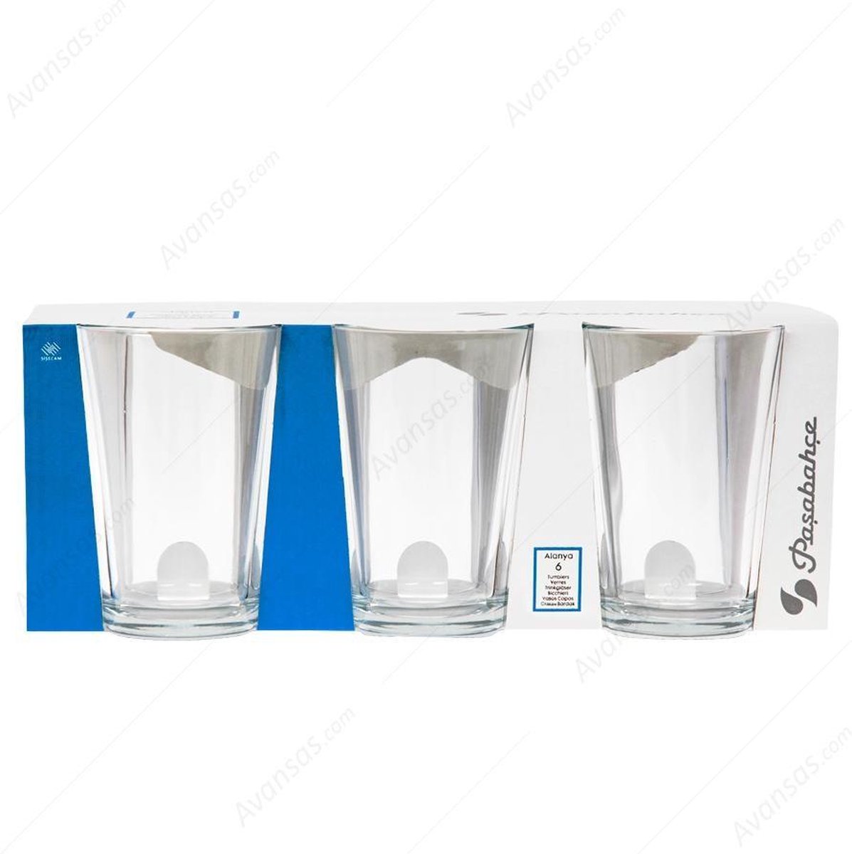 Pasabahce - drinkglazen set - Alanya - 205 ml - helder glas - 6 stuks