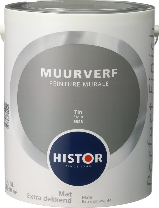 Voor u Gecomprimeerd beklimmen Histor Perfect Finish Muurverf Mat - 5 Liter - Tin | bol.com