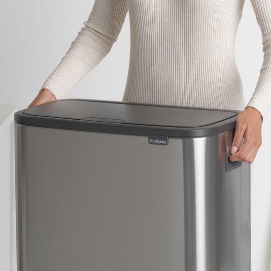 Brabantia- 223082 - Poubelle Bo Touch Bin, 60L, Matt Steel