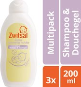 Zwitsal Baby Extra Gevoelig Huidje Shampoo & Wasgel - 3x200ml Voordeelverpakking