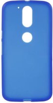 Matte silicone hoesje blauw Motorola Moto G 4de generatie