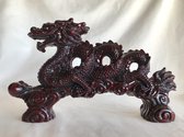 Feng Shui Draak succes Bruinrode kleur 20x4x12cm