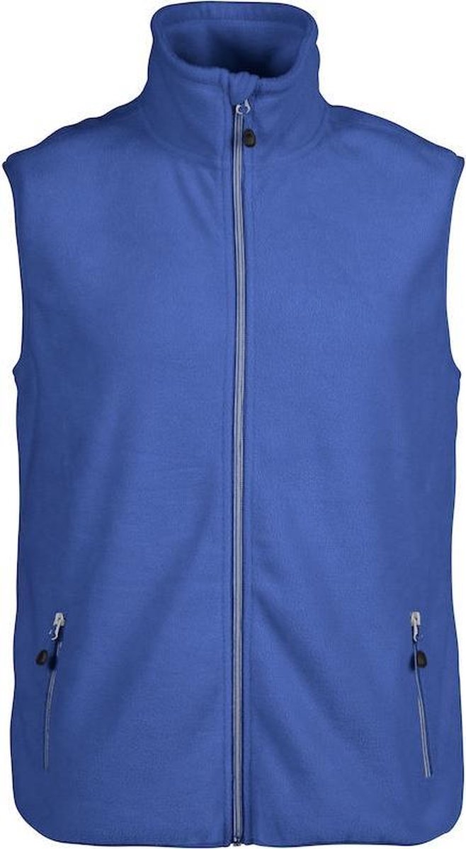 Printer Sideflip Fleece Vest Blue S