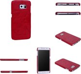 Echte hoogwaardige Barchello leder hoesje rood hardcase Samsung Galaxy S6