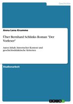 Über Bernhard Schlinks Roman 'Der Vorleser'