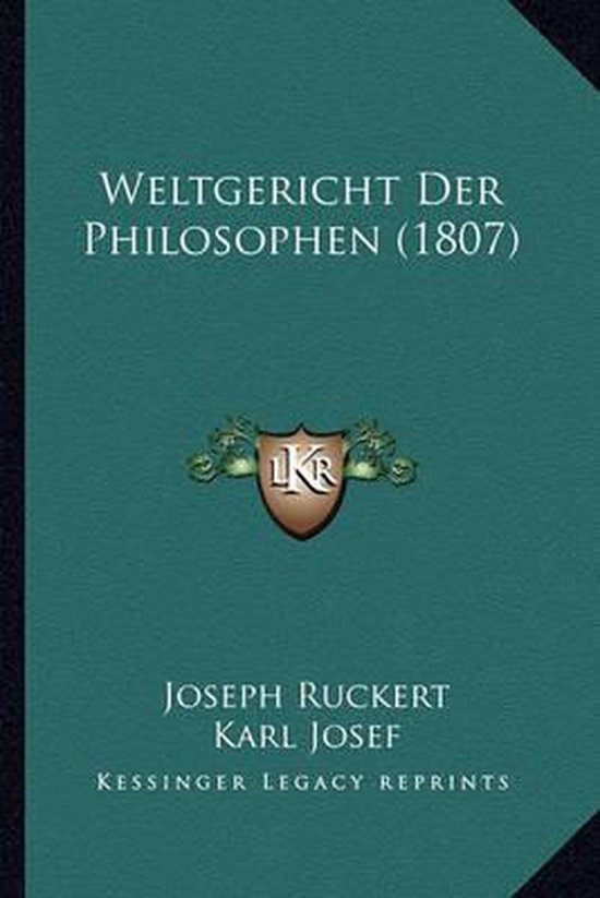 Weltgericht Der Philosophen (1807), Joseph Ruckert | 9781168077745 ...