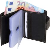 Pasjesmapje - Creditcardhouder - 23 pasjes - Echt Leer Zwart