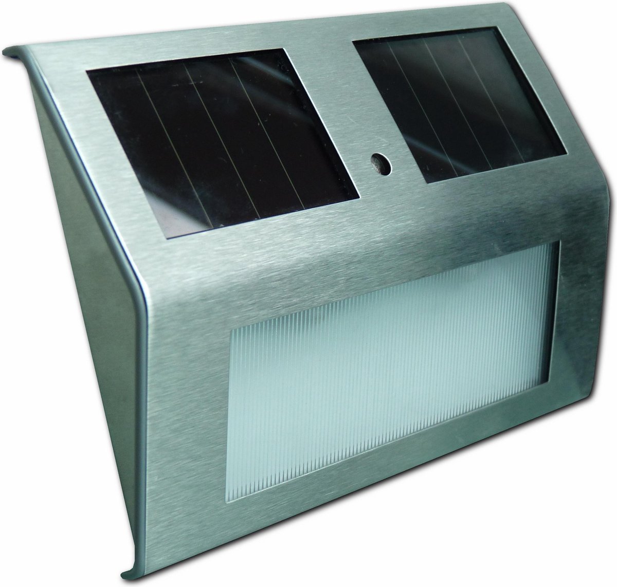 POWERplus Goldfinch Solar RVS Tuin Verlichting | Wandlamp roestvast staal tuinverlichting op zonne-energie | amorphous zonnecellen | 2 LED solarlamp