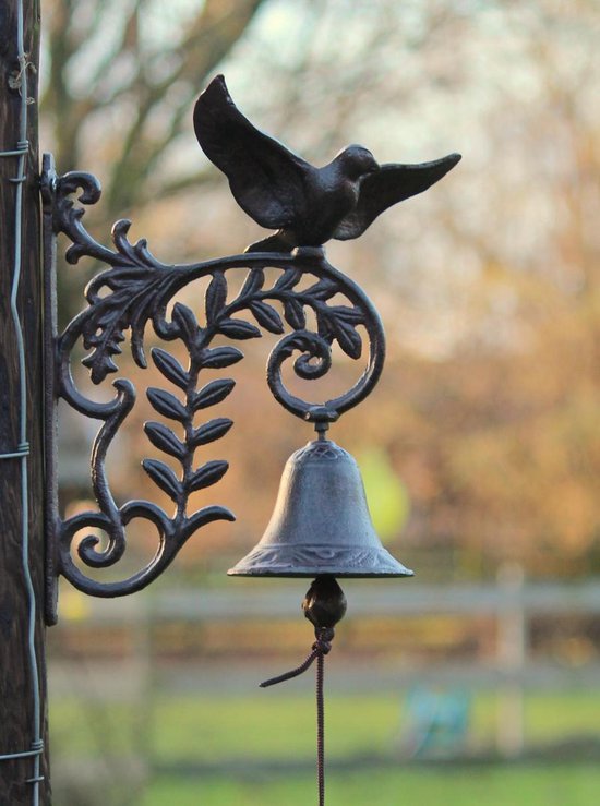 Deurbel vogel vliegend - gietijzer - bruin — afbeelding 5