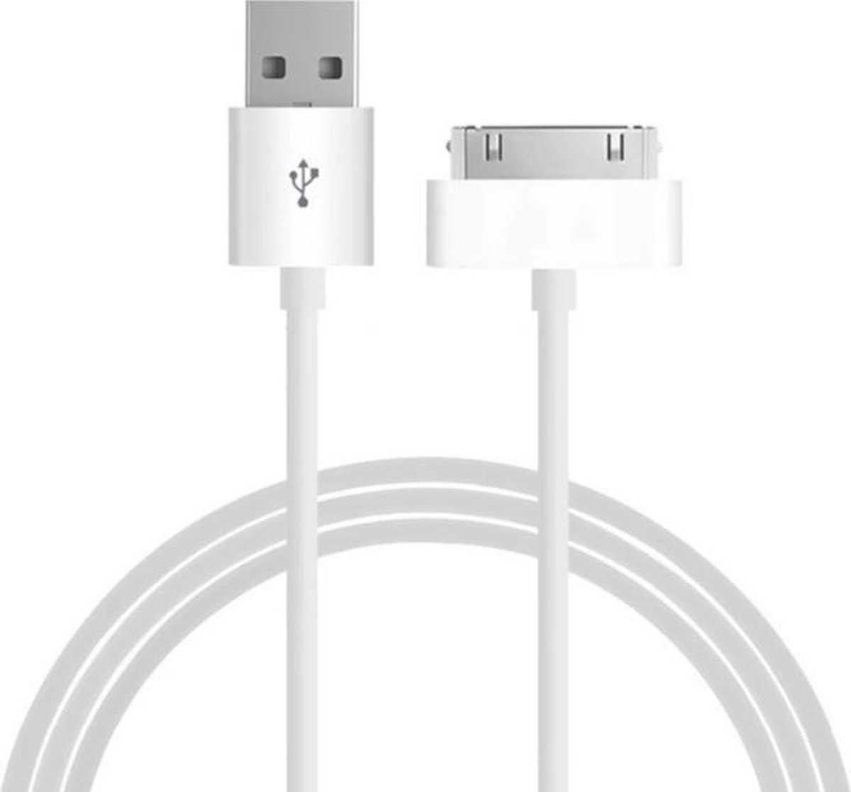 geschikt voor iPad charger - 1 meter - voor iPad 2, 3, 4 en iPhone 4 en 4s - kabel - oplaadkabel (30 pins naar USB) - oplader - Merkloos