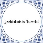 Tegeltje met Spreuk (Tegeltjeswijsheid): Geschiedenis is flauwekul + Kado verpakking & Plakhanger