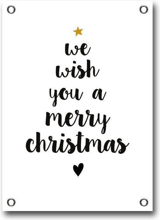 bol.com | Tuinposters buiten tekst Merry Christmas Kerst - bijStip