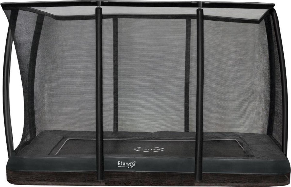 Etan Premium Trampoline Inground - Incl. Deluxe Veiligheidsnet - 281 x 201 cm / 0965ft - Grijs - Rechthoekig - UV-bestendig Randkussen