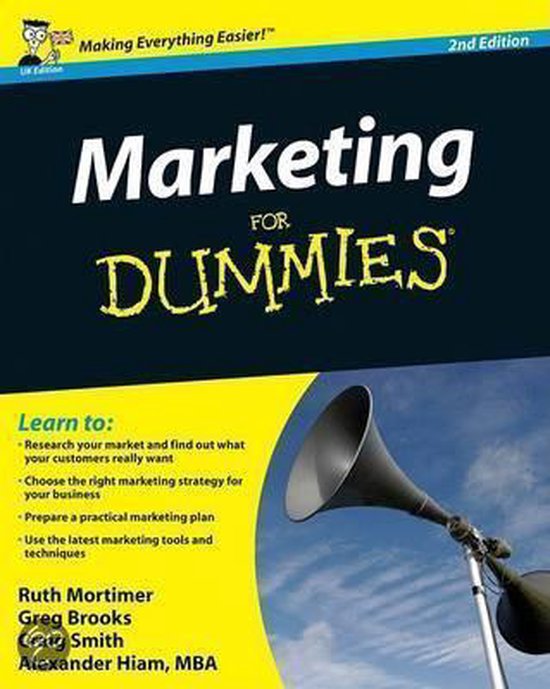 Marketing For Dummies, Gregory Brooks 9780470741795 Boeken