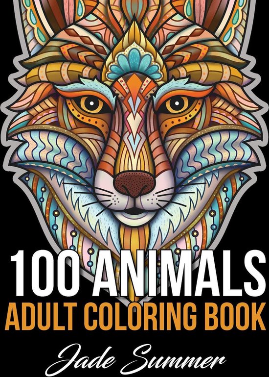 100 Animals Adult Coloring book - Jade Summer - Kleurboek voor