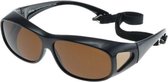 Fitofar Sportoverzetzonnebril Zwart Unisex Met Bruine Lens Vz0016a