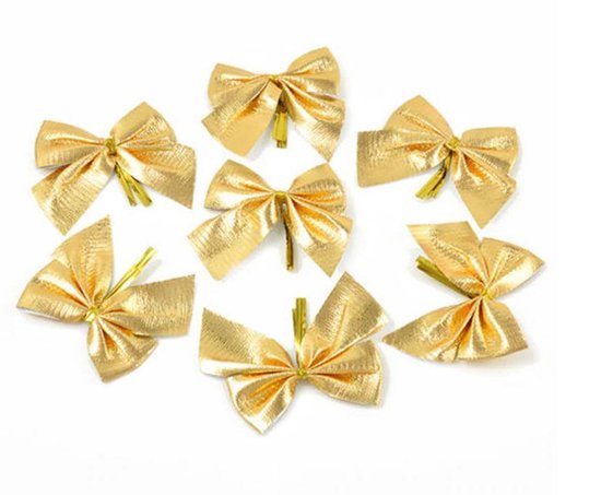 12 stuks kerstboom strikken decoratie, 15,2 cm krans strikken kerstboom strikken voor kerstboom ornamenten bruiloft cadeau inpakken vakantie feest huis decoratie (rood en wit