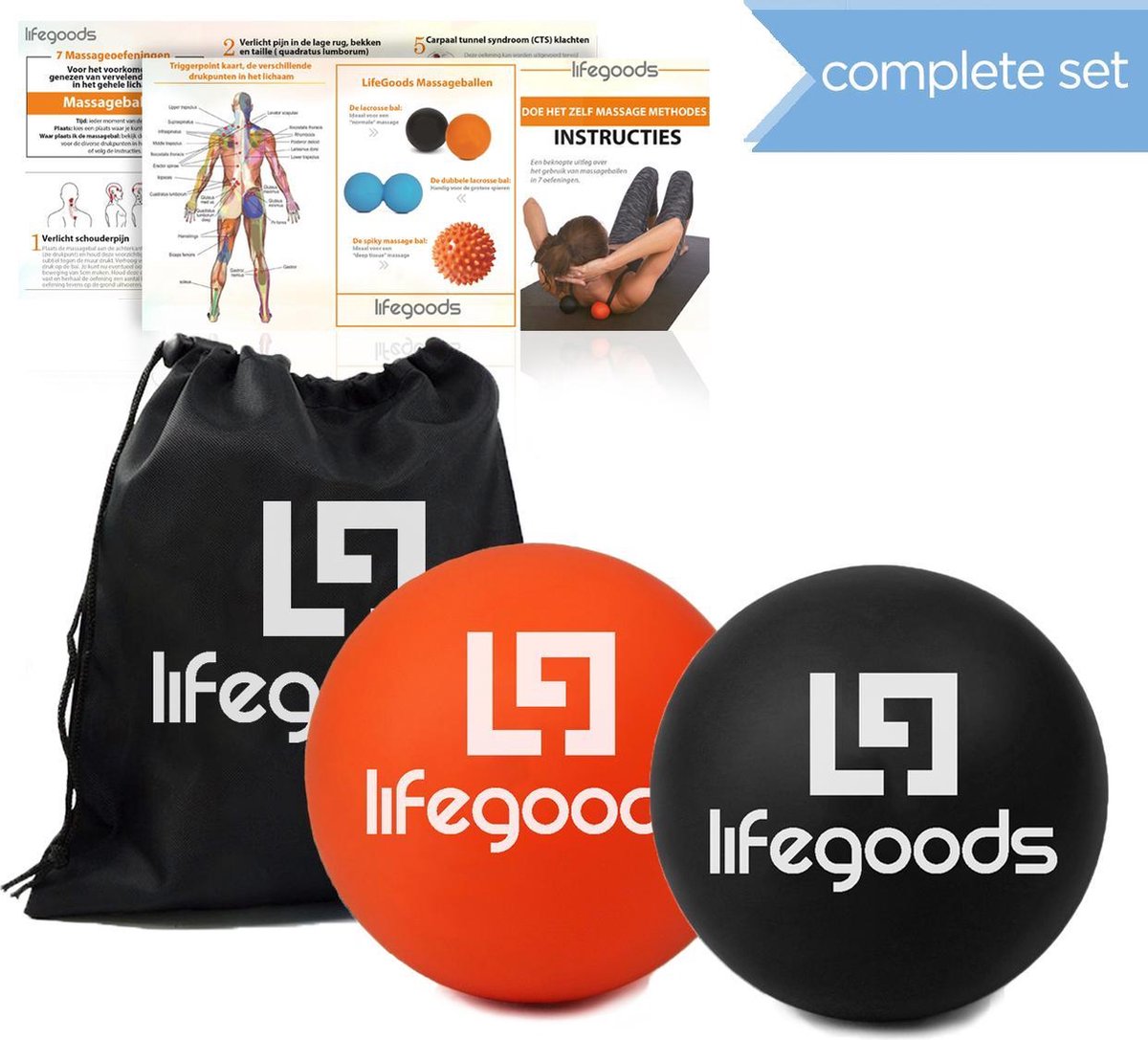 LifeGoods Triggerpoint Massage Ballen - Complete Set - LifeGoods