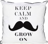 Cosy & Trendy Mustache Kussen - Vierkant - 40 cm x 40 cm